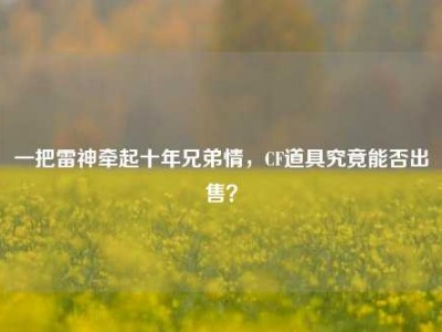 一把雷神牵起十年兄弟情，CF道具究竟能否出售？