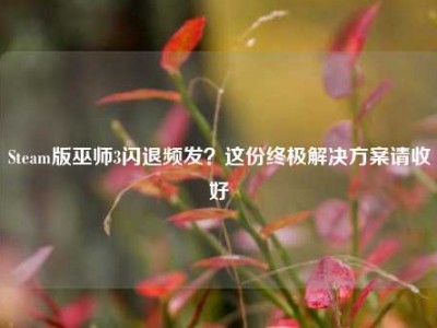 Steam版巫师3闪退频发？这份终极解决方案请收好