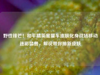 野性锋芒！和平精英蜜獾车皮肤化身战场移动迷彩猛兽，解说带你抽新皮肤