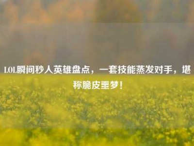 LOL瞬间秒人英雄盘点，一套技能蒸发对手，堪称脆皮噩梦！