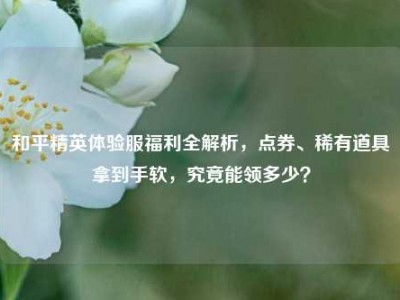 和平精英体验服福利全解析，点券、稀有道具拿到手软，究竟能领多少？
