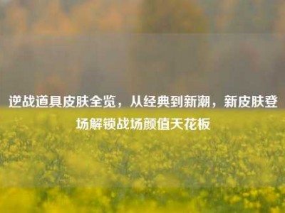 逆战道具皮肤全览，从经典到新潮，新皮肤登场解锁战场颜值天花板