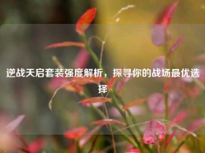 逆战天启套装强度解析，探寻你的战场最优选择