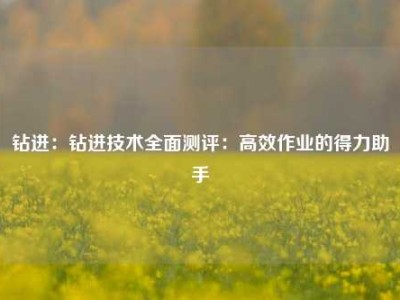 钻进：钻进技术全面测评：高效作业的得力助手