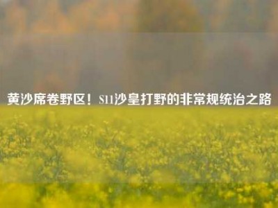 黄沙席卷野区！S11沙皇打野的非常规统治之路