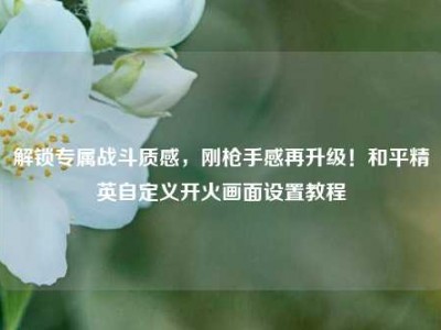 解锁专属战斗质感，刚枪手感再升级！和平精英自定义开火画面设置教程