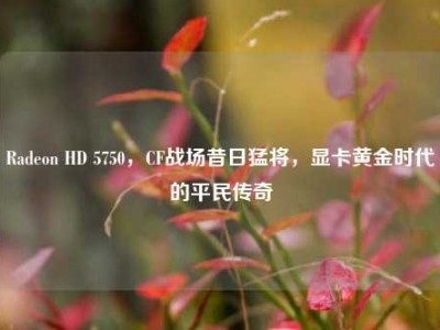 Radeon HD 5750，CF战场昔日猛将，显卡黄金时代的平民传奇