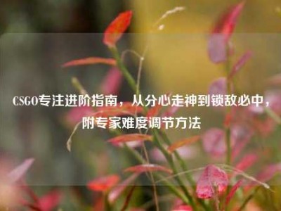 CSGO专注进阶指南，从分心走神到锁敌必中，附专家难度调节方法