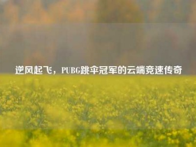 逆风起飞，PUBG跳伞冠军的云端竞速传奇