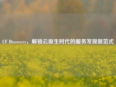 CF Discovery，解锁云原生时代的服务发现新范式