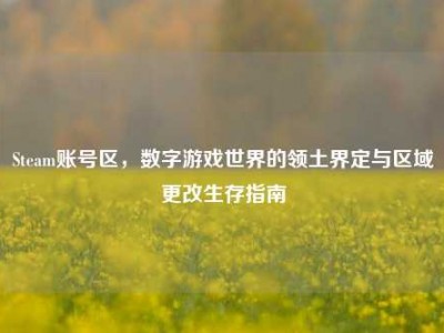 Steam账号区，数字游戏世界的领土界定与区域更改生存指南