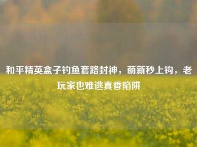 和平精英盒子钓鱼套路封神，萌新秒上钩，老玩家也难逃真香陷阱