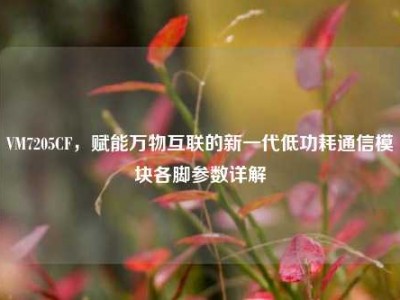 VM7205CF，赋能万物互联的新一代低功耗通信模块各脚参数详解