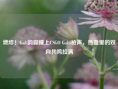 燃炸！Gali韵脚撞上CSGO Galil枪声，热血里的双向共鸣拉满