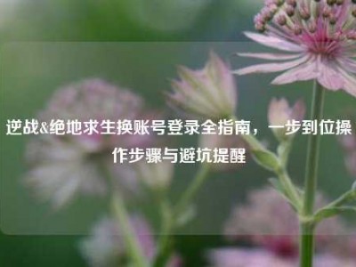 逆战&绝地求生换账号登录全指南，一步到位操作步骤与避坑提醒