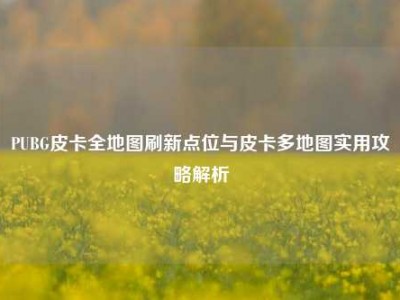 PUBG皮卡全地图刷新点位与皮卡多地图实用攻略解析