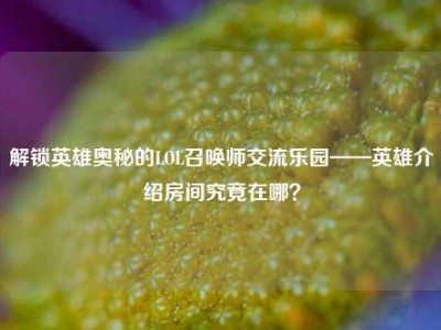 解锁英雄奥秘的LOL召唤师交流乐园——英雄介绍房间究竟在哪？