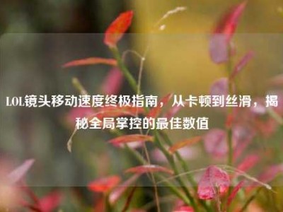 LOL镜头移动速度终极指南，从卡顿到丝滑，揭秘全局掌控的最佳数值