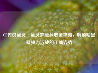 CF传说圣灵·圣灵梦魇获取全攻略，解锁暗黑系强力近战的正确姿势