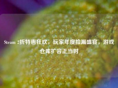 Steam 2折特惠狂欢，玩家年度捡漏盛宴，游戏仓库扩容正当时