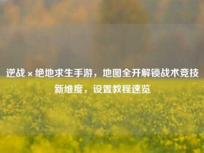 逆战×绝地求生手游，地图全开解锁战术竞技新维度，设置教程速览