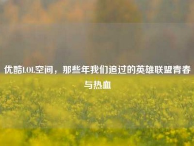优酷LOL空间，那些年我们追过的英雄联盟青春与热血
