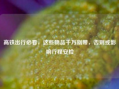 高铁出行必看，这些物品千万别带，否则或影响行程安检