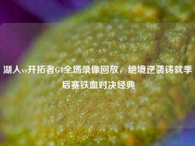 湖人vs开拓者G4全场录像回放，绝境逆袭铸就季后赛铁血对决经典