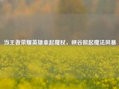 当王者荣耀英雄拿起魔杖，峡谷掀起魔法风暴