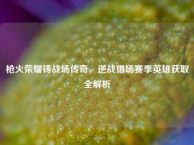 枪火荣耀铸战场传奇，逆战猎场赛季英雄获取全解析