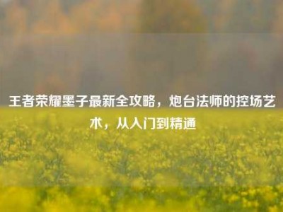 王者荣耀墨子最新全攻略，炮台法师的控场艺术，从入门到精通