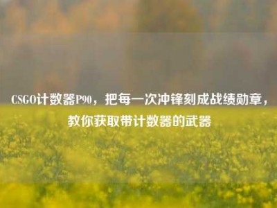 CSGO计数器P90，把每一次冲锋刻成战绩勋章，教你获取带计数器的武器
