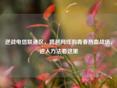 逆战电信联通区，跨越网线的青春热血战场，进入方法看这里