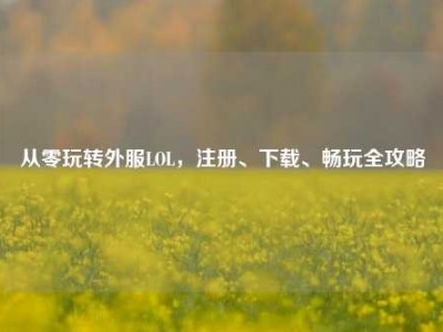 从零玩转外服LOL，注册、下载、畅玩全攻略