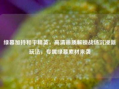 绿幕加持和平精英，高清画质解锁战场沉浸新玩法，专属绿幕素材来袭