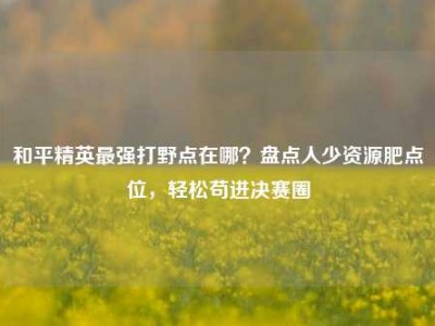 和平精英最强打野点在哪？盘点人少资源肥点位，轻松苟进决赛圈