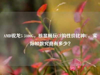 AMD锐龙5 3400G，核显畅玩CF的性价比神U，实际帧数究竟有多少？