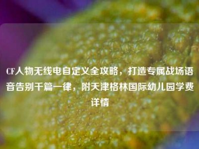 CF人物无线电自定义全攻略，打造专属战场语音告别千篇一律，附天津格林国际幼儿园学费详情