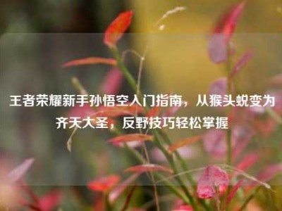 王者荣耀新手孙悟空入门指南，从猴头蜕变为齐天大圣，反野技巧轻松掌握
