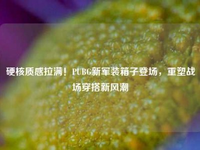 硬核质感拉满！PUBG新军装箱子登场，重塑战场穿搭新风潮