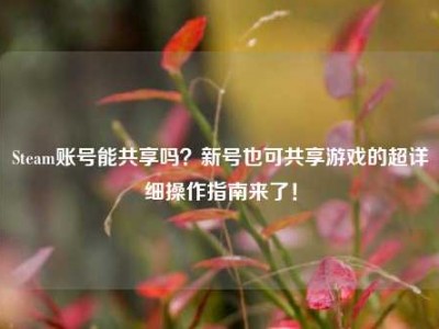 Steam账号能共享吗？新号也可共享游戏的超详细操作指南来了！