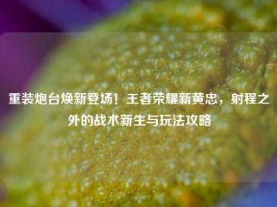 重装炮台焕新登场！王者荣耀新黄忠，射程之外的战术新生与玩法攻略