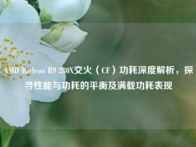 AMD Radeon R9 280X交火（CF）功耗深度解析，探寻性能与功耗的平衡及满载功耗表现