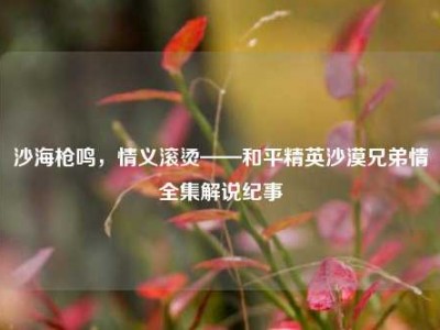 沙海枪鸣，情义滚烫——和平精英沙漠兄弟情全集解说纪事