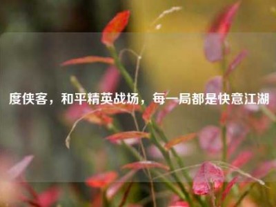 度侠客，和平精英战场，每一局都是快意江湖