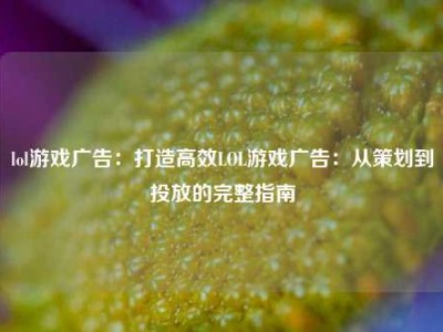 lol游戏广告：打造高效LOL游戏广告：从策划到投放的完整指南