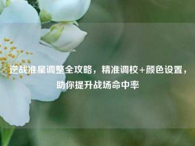 逆战准星调整全攻略，精准调校+颜色设置，助你提升战场命中率