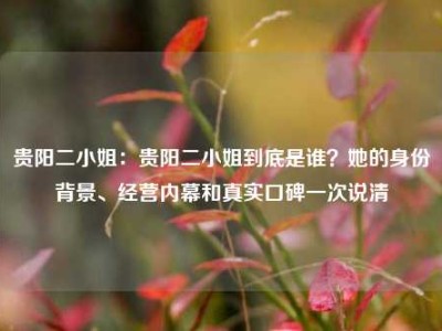 贵阳二小姐：贵阳二小姐到底是谁？她的身份背景、经营内幕和真实口碑一次说清