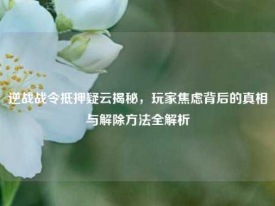 逆战战令抵押疑云揭秘，玩家焦虑背后的真相与解除方法全解析