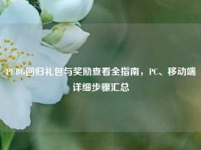 PUBG回归礼包与奖励查看全指南，PC、移动端详细步骤汇总